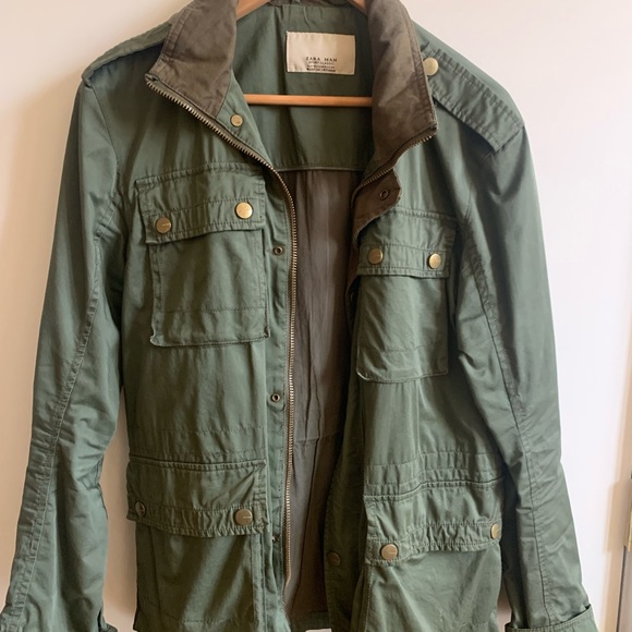 Zara Jackets & Coats Zara Mens Green Field Jacket Poshmark